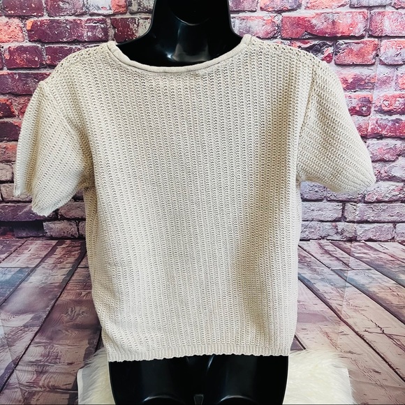 UNITED STATES SWEATER Beige Knit Sweater Women's L - Picture 2 of 5